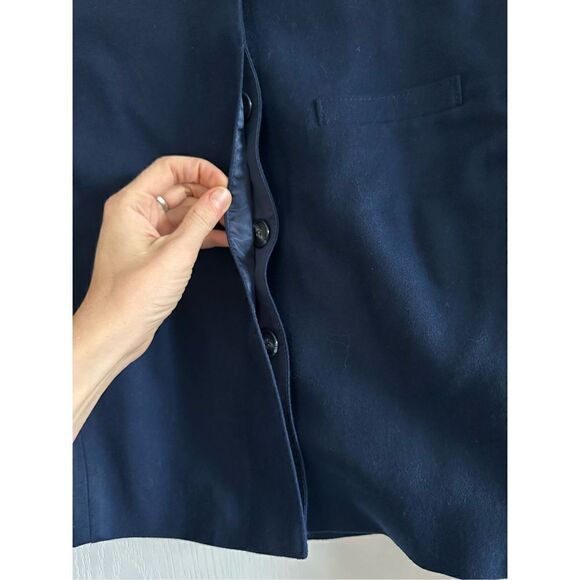 Vintage Pendleton Navy Blue Wool Cropped Pea Coat Jacket Blazer Size 14 - Picture 8 of 8